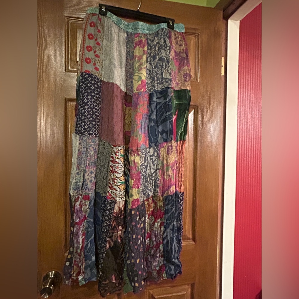 NWT- Young Threads Patchwork pants with Multicolo… - image 4